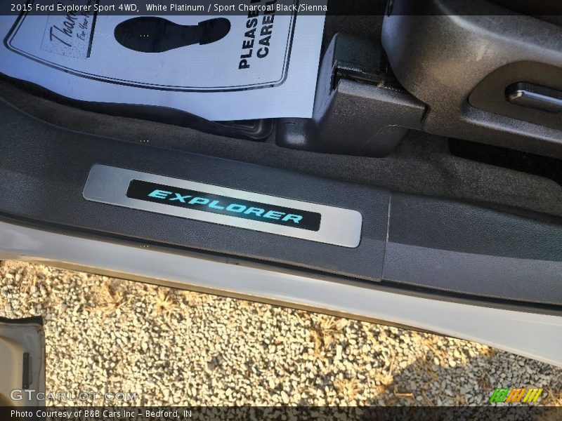 White Platinum / Sport Charcoal Black/Sienna 2015 Ford Explorer Sport 4WD