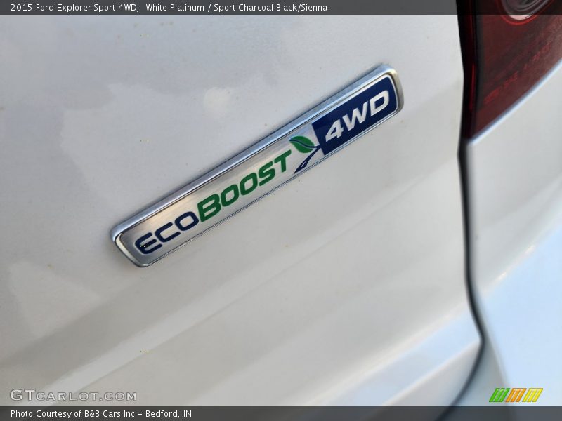 White Platinum / Sport Charcoal Black/Sienna 2015 Ford Explorer Sport 4WD