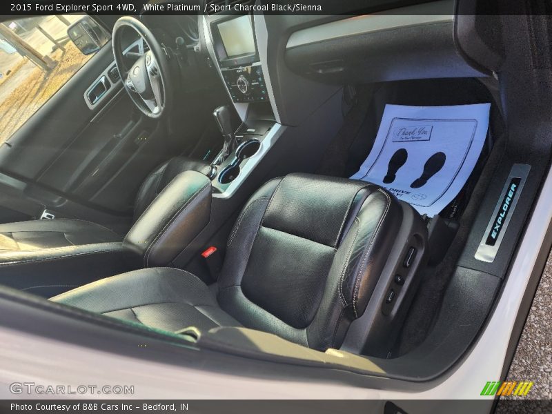 White Platinum / Sport Charcoal Black/Sienna 2015 Ford Explorer Sport 4WD