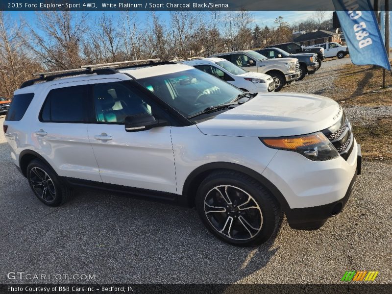 White Platinum / Sport Charcoal Black/Sienna 2015 Ford Explorer Sport 4WD