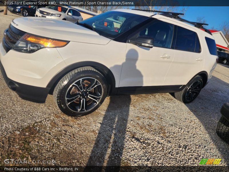 White Platinum / Sport Charcoal Black/Sienna 2015 Ford Explorer Sport 4WD