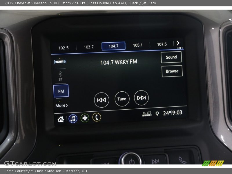 Black / Jet Black 2019 Chevrolet Silverado 1500 Custom Z71 Trail Boss Double Cab 4WD