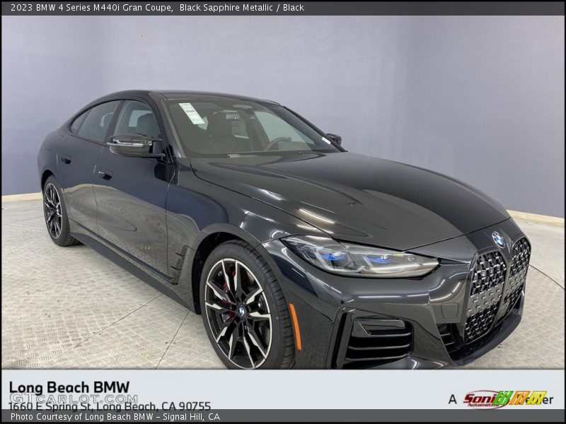 Black Sapphire Metallic / Black 2023 BMW 4 Series M440i Gran Coupe