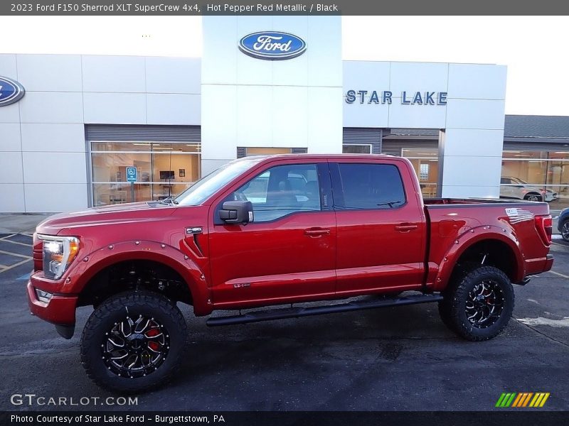 Hot Pepper Red Metallic / Black 2023 Ford F150 Sherrod XLT SuperCrew 4x4