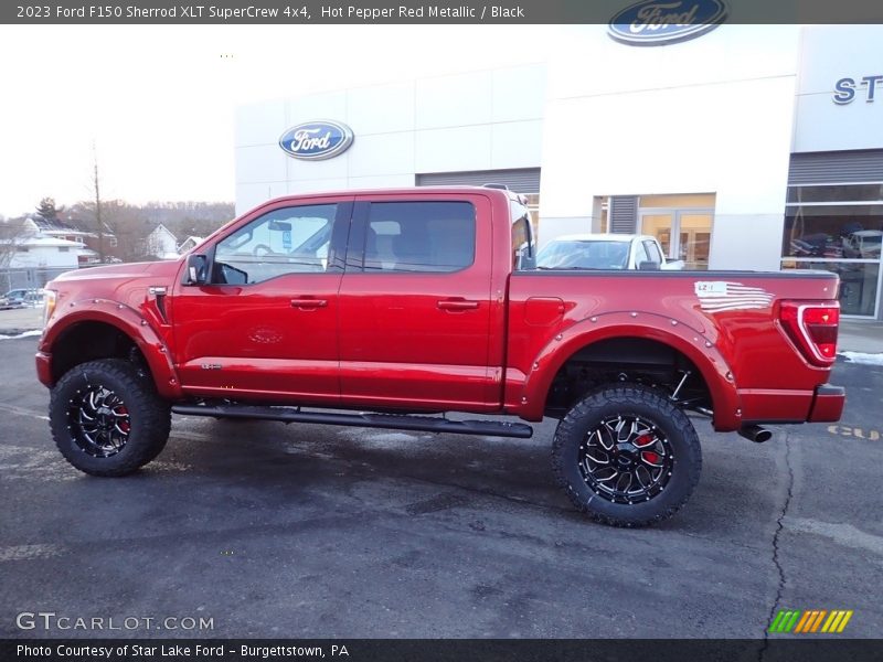Hot Pepper Red Metallic / Black 2023 Ford F150 Sherrod XLT SuperCrew 4x4