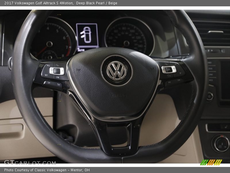 Deep Black Pearl / Beige 2017 Volkswagen Golf Alltrack S 4Motion