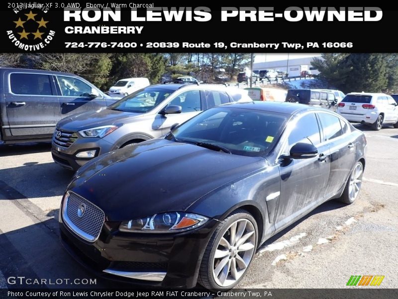 Ebony / Warm Charcoal 2013 Jaguar XF 3.0 AWD