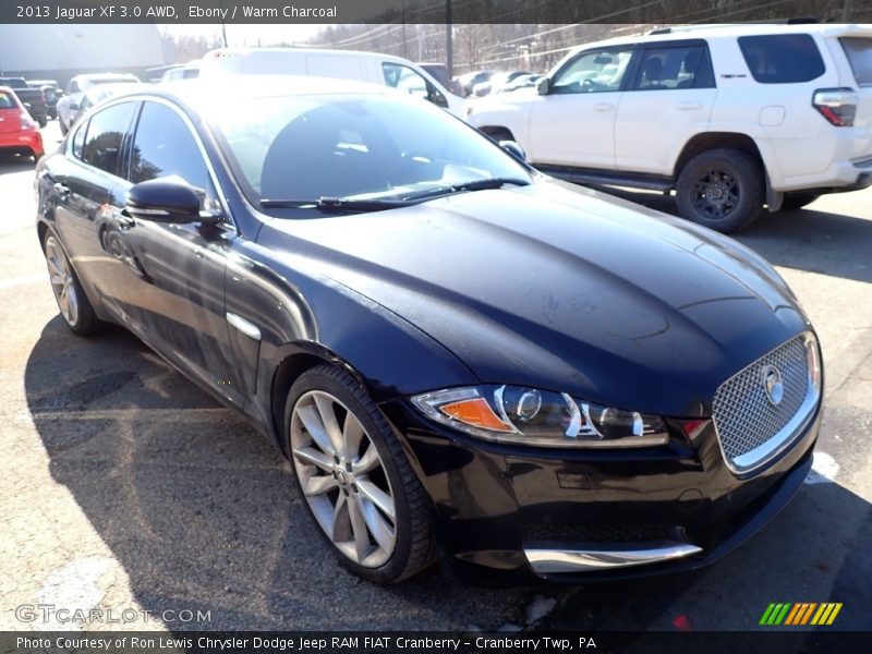 Ebony / Warm Charcoal 2013 Jaguar XF 3.0 AWD