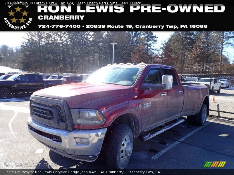 Deep Cherry Red Crystal Pearl / Black 2015 Ram 3500 Laramie Crew Cab 4x4
