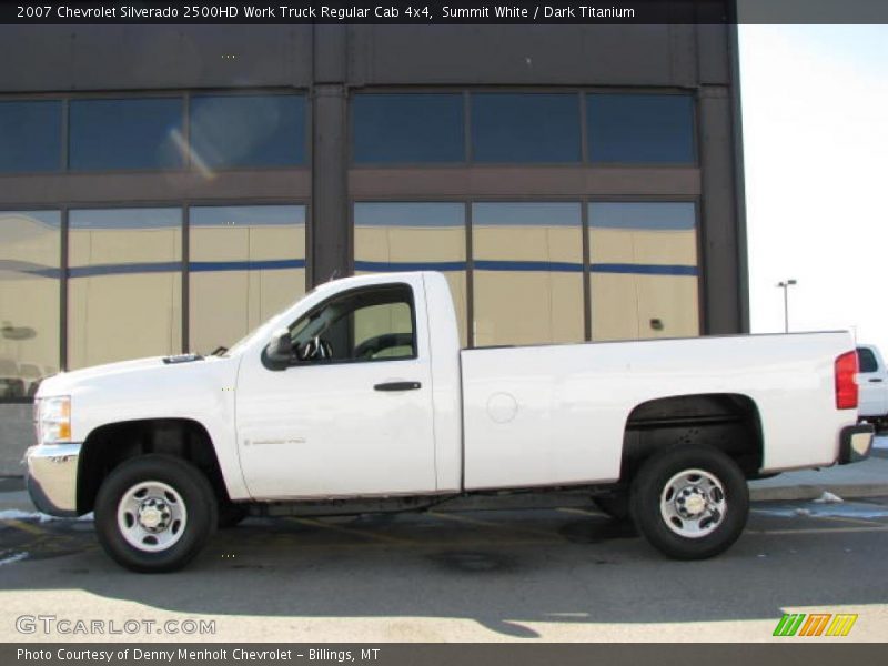 Summit White / Dark Titanium 2007 Chevrolet Silverado 2500HD Work Truck Regular Cab 4x4