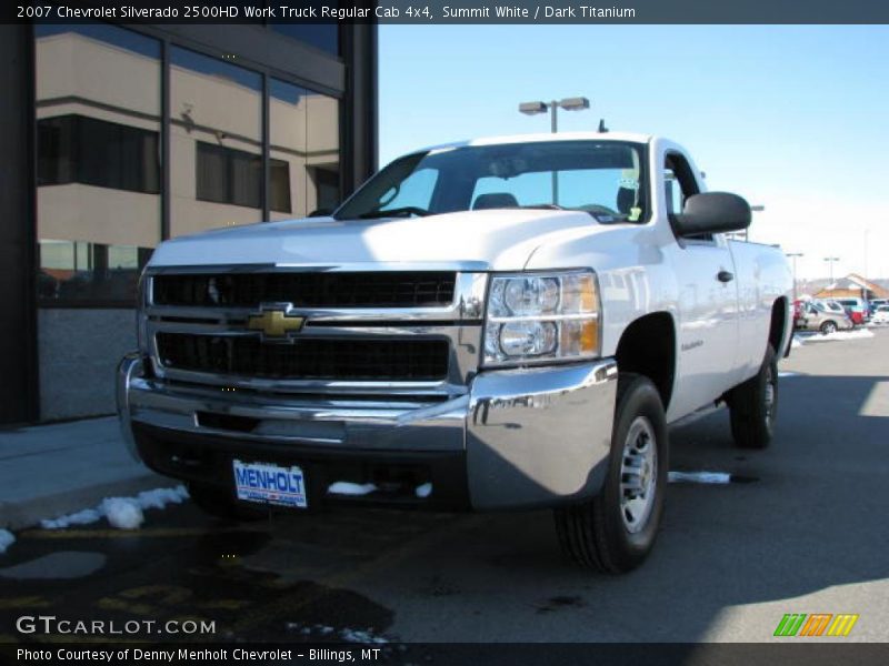 Summit White / Dark Titanium 2007 Chevrolet Silverado 2500HD Work Truck Regular Cab 4x4