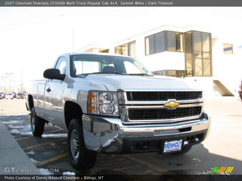 Summit White / Dark Titanium 2007 Chevrolet Silverado 2500HD Work Truck Regular Cab 4x4