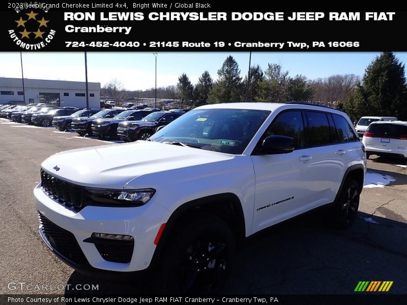 Bright White / Global Black 2023 Jeep Grand Cherokee Limited 4x4