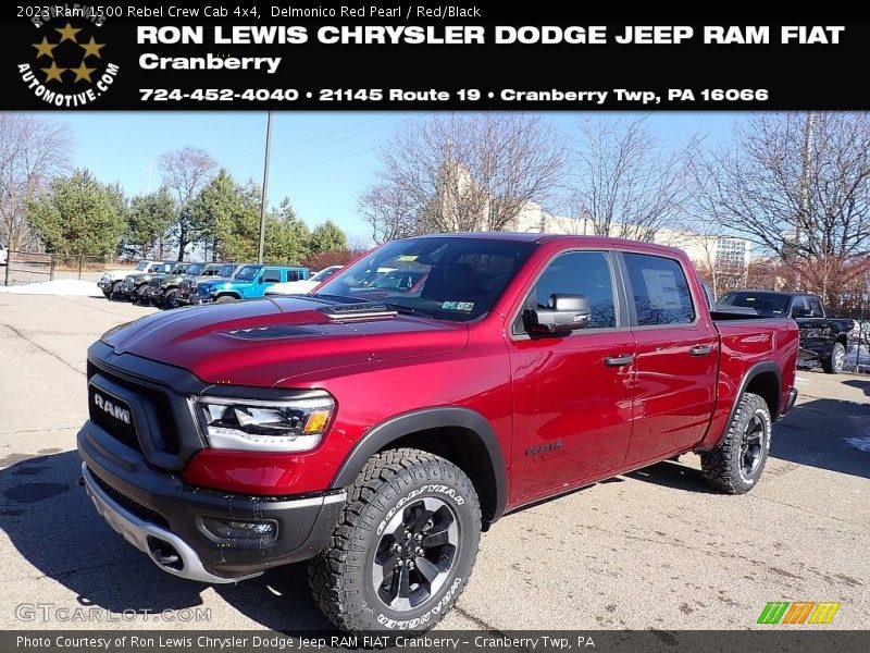 Delmonico Red Pearl / Red/Black 2023 Ram 1500 Rebel Crew Cab 4x4