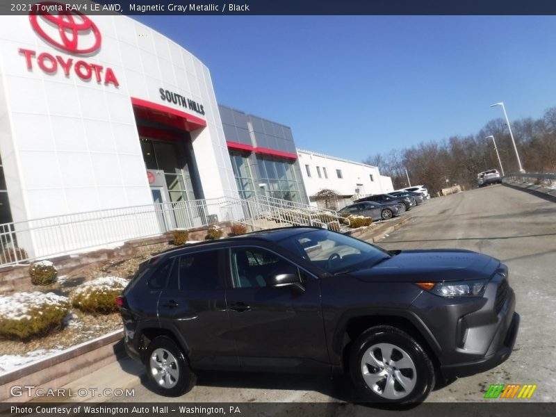 Magnetic Gray Metallic / Black 2021 Toyota RAV4 LE AWD