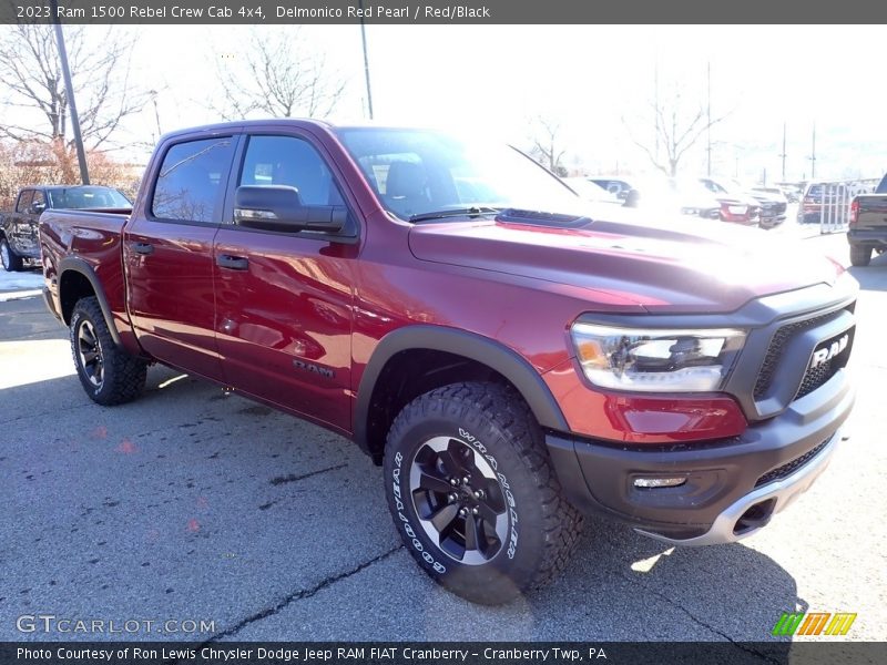 Delmonico Red Pearl / Red/Black 2023 Ram 1500 Rebel Crew Cab 4x4