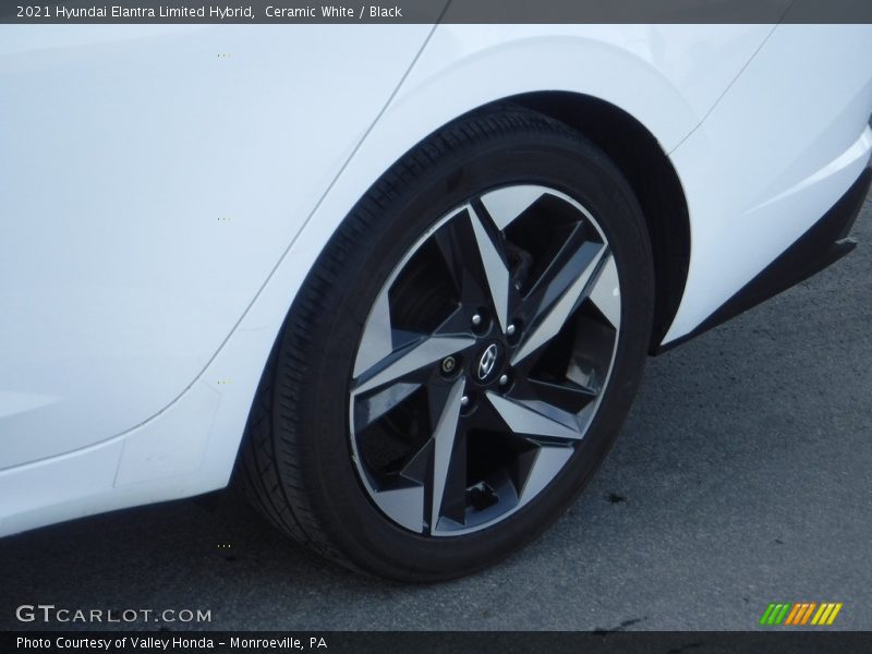 Ceramic White / Black 2021 Hyundai Elantra Limited Hybrid