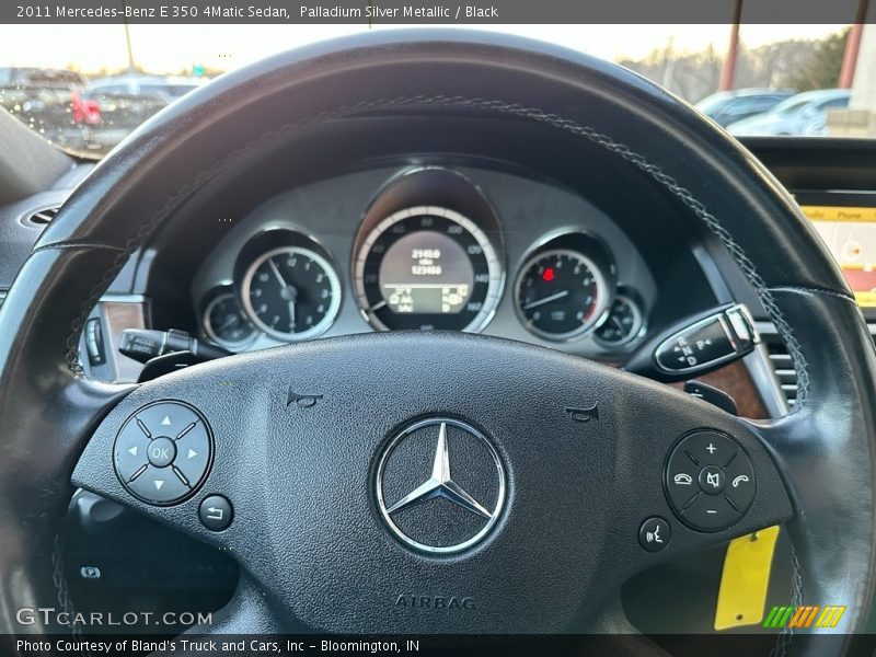 Palladium Silver Metallic / Black 2011 Mercedes-Benz E 350 4Matic Sedan