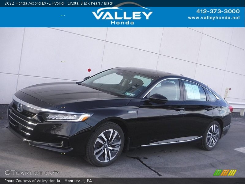 Crystal Black Pearl / Black 2022 Honda Accord EX-L Hybrid