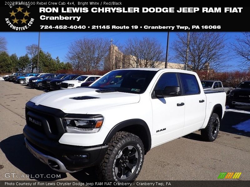 Bright White / Red/Black 2023 Ram 1500 Rebel Crew Cab 4x4