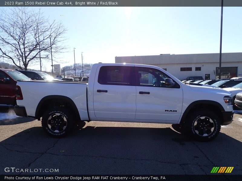 Bright White / Red/Black 2023 Ram 1500 Rebel Crew Cab 4x4