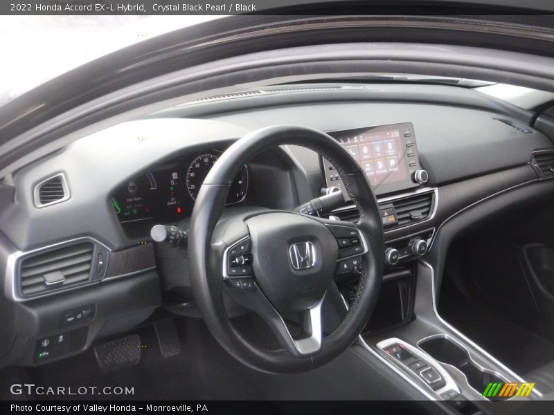 Crystal Black Pearl / Black 2022 Honda Accord EX-L Hybrid