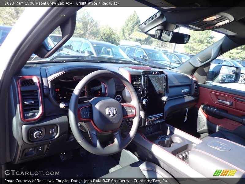 Bright White / Red/Black 2023 Ram 1500 Rebel Crew Cab 4x4