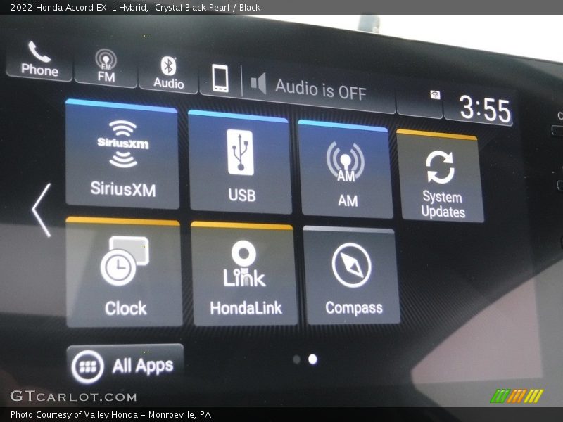 Crystal Black Pearl / Black 2022 Honda Accord EX-L Hybrid