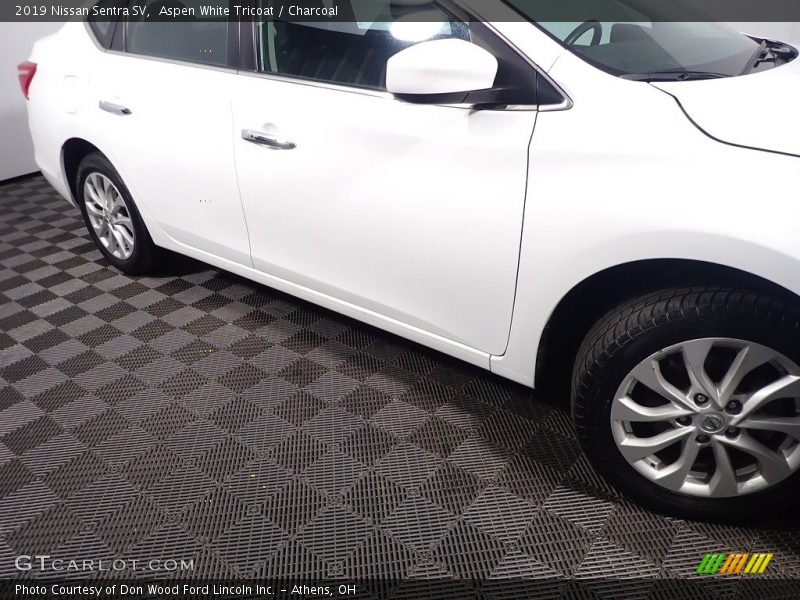 Aspen White Tricoat / Charcoal 2019 Nissan Sentra SV