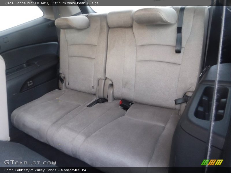 Platinum White Pearl / Beige 2021 Honda Pilot EX AWD