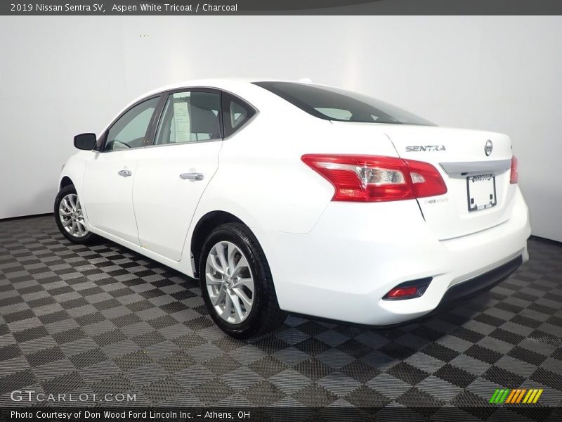 Aspen White Tricoat / Charcoal 2019 Nissan Sentra SV