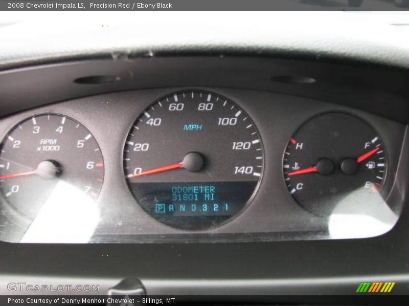 Precision Red / Ebony Black 2008 Chevrolet Impala LS