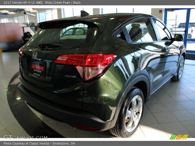 Misty Green Pearl / Black 2017 Honda HR-V LX AWD