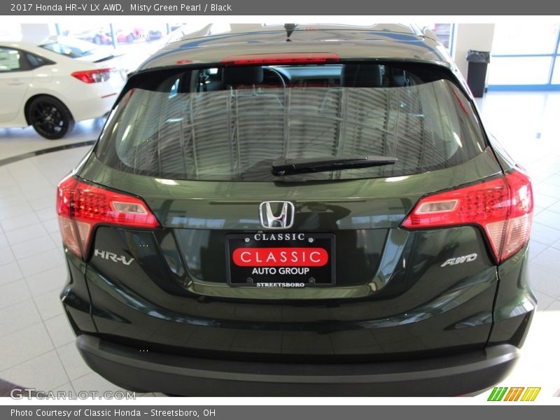 Misty Green Pearl / Black 2017 Honda HR-V LX AWD