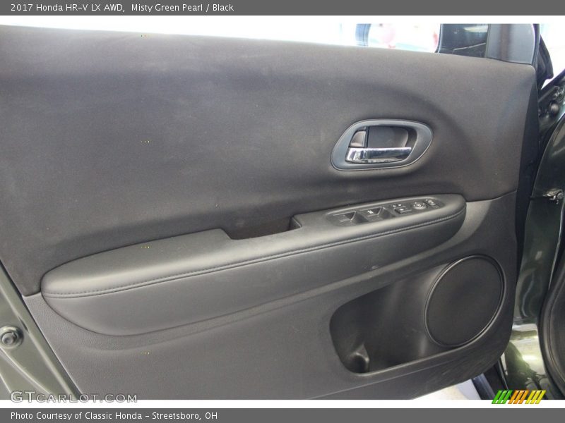 Misty Green Pearl / Black 2017 Honda HR-V LX AWD