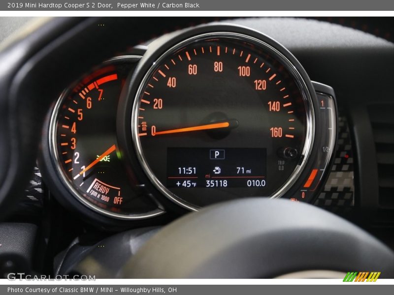 Pepper White / Carbon Black 2019 Mini Hardtop Cooper S 2 Door