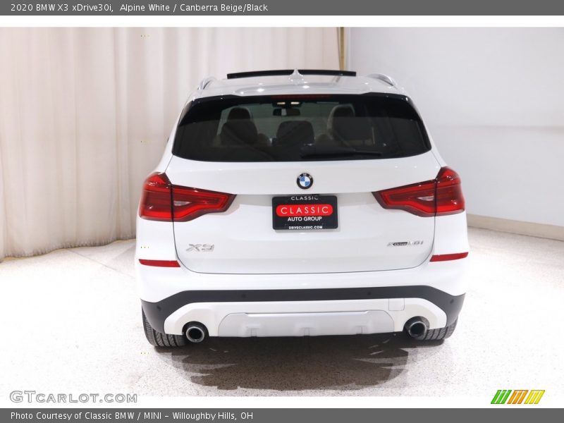 Alpine White / Canberra Beige/Black 2020 BMW X3 xDrive30i