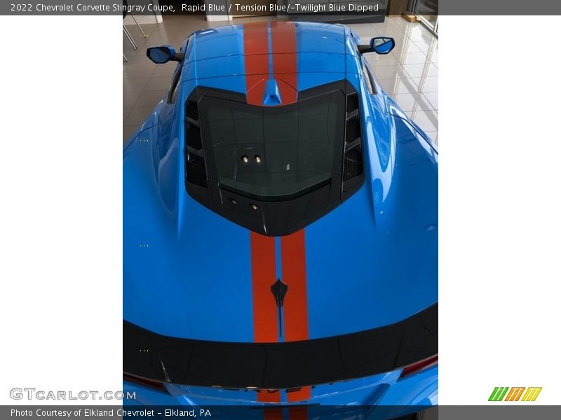 Rapid Blue / Tension Blue/­Twilight Blue Dipped 2022 Chevrolet Corvette Stingray Coupe