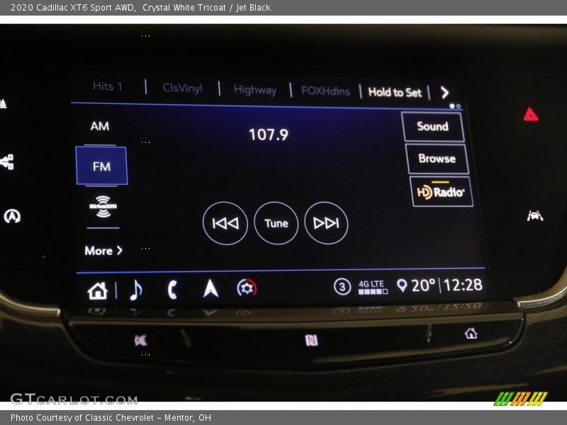 Crystal White Tricoat / Jet Black 2020 Cadillac XT6 Sport AWD