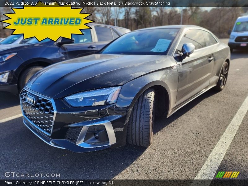 Mythos Black Metallic / Black/Rock Gray Stitching 2022 Audi S5 3.0T Premium Plus quattro