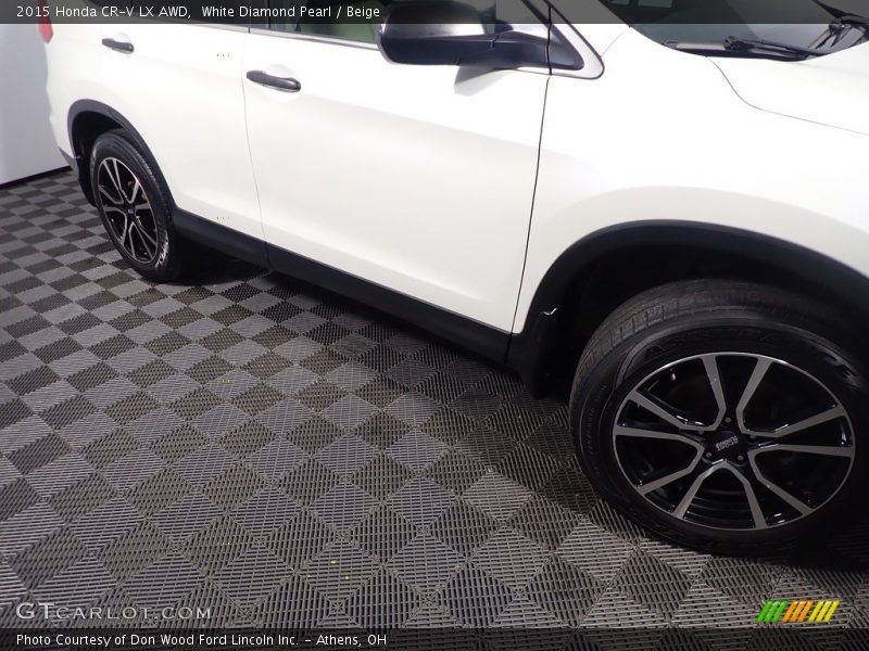 White Diamond Pearl / Beige 2015 Honda CR-V LX AWD