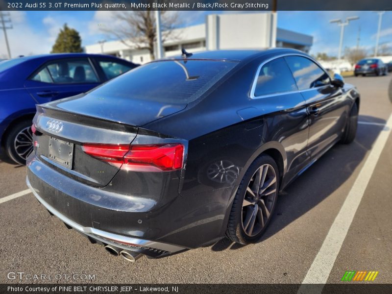 Mythos Black Metallic / Black/Rock Gray Stitching 2022 Audi S5 3.0T Premium Plus quattro