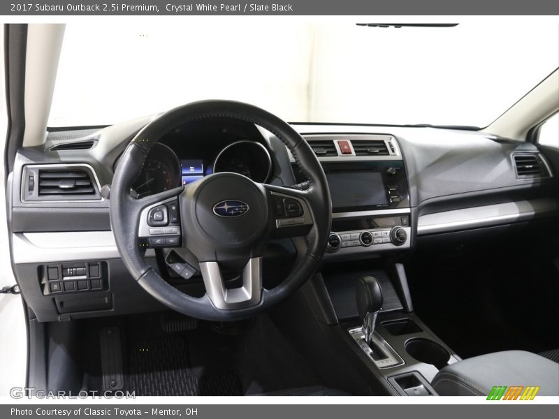 Crystal White Pearl / Slate Black 2017 Subaru Outback 2.5i Premium