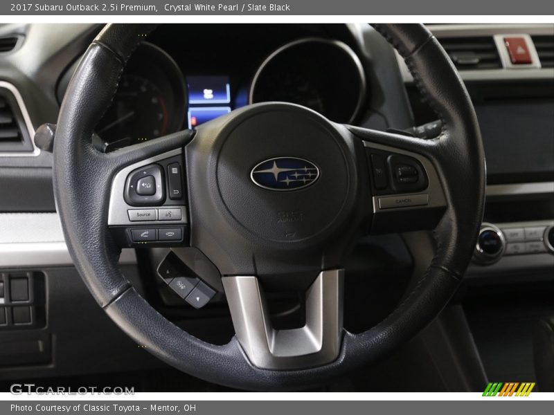 Crystal White Pearl / Slate Black 2017 Subaru Outback 2.5i Premium