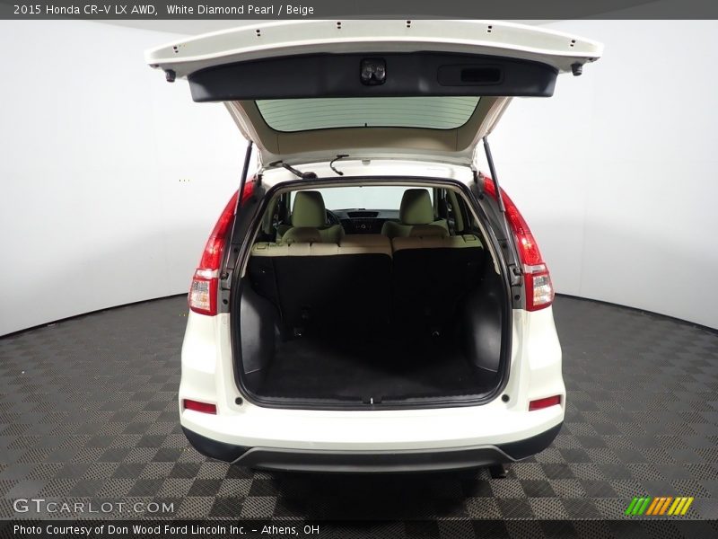 White Diamond Pearl / Beige 2015 Honda CR-V LX AWD