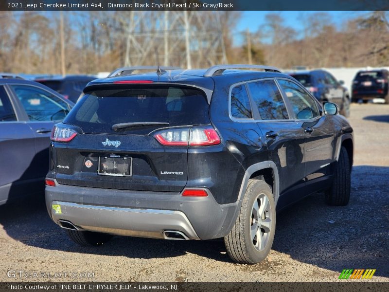 Diamond Black Crystal Pearl / Ski Gray/Black 2021 Jeep Cherokee Limited 4x4