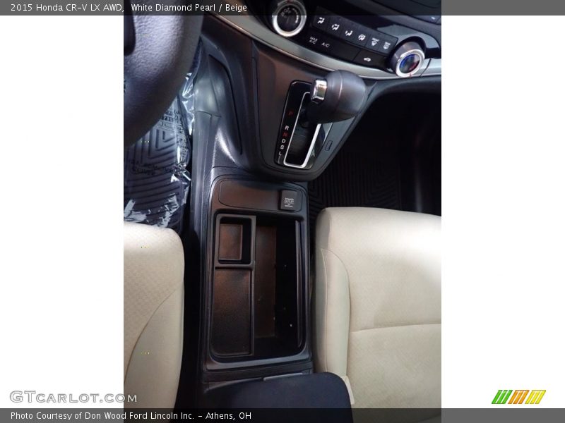 White Diamond Pearl / Beige 2015 Honda CR-V LX AWD
