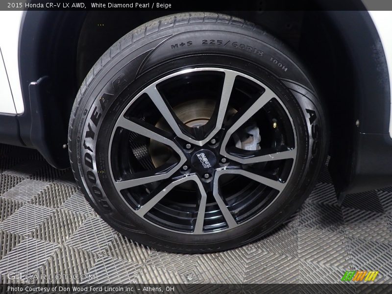 White Diamond Pearl / Beige 2015 Honda CR-V LX AWD