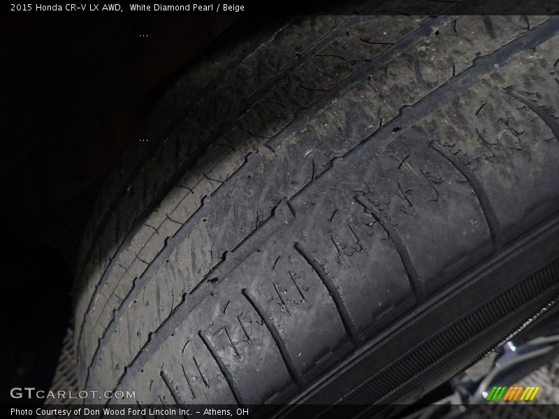 White Diamond Pearl / Beige 2015 Honda CR-V LX AWD