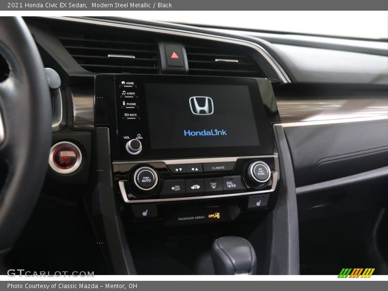 Modern Steel Metallic / Black 2021 Honda Civic EX Sedan